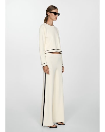 Mango Wide Leg Trousers with Side Stripe