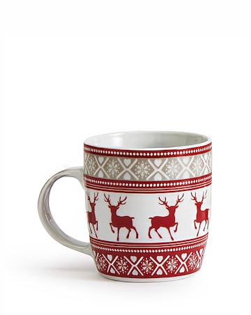 Waterside Nordic Reindeer Set of 4 Mugs