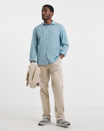 Long Sleeve Linen Blend Shirt