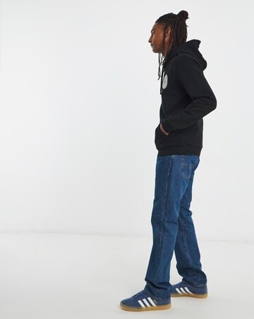 Lyle & Scott Borders Label Graphic Hoodie - Jet Black