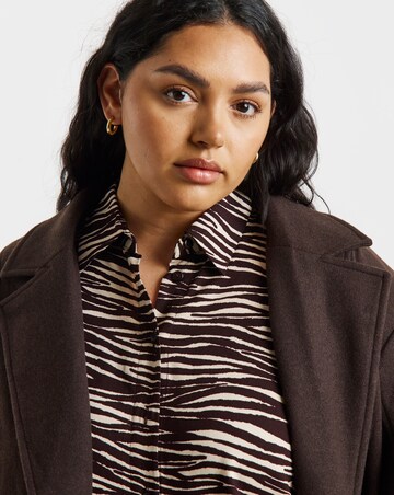 Simply Be Zebra Print Viscose Shirt