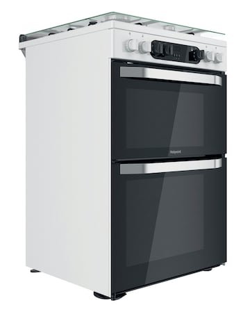 Hotpoint HDM67G9C2CW/UK Dual Fuel Double Cooker - White
