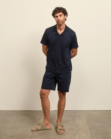 Folio Cotton Rich Revere Smart Interlock Polo- Navy