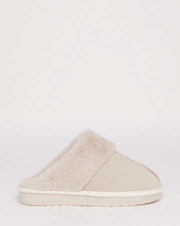 Albza Suede Closed Toe Slippers - Wide Fit (E)