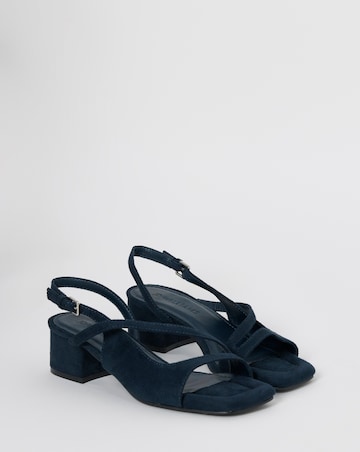 Hera Low Block Heel Crossover Slingback Sandals - Extra Wide Fit (EEE)