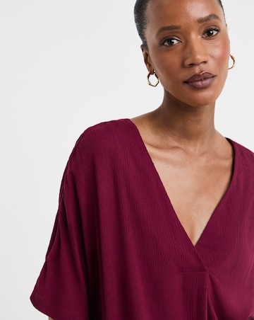 Textured Crinkle Tunic Top