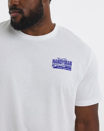 Jack & Jones Handyman Hank Back Graphic T-Shirt - White