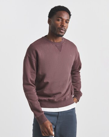 Union Garment Dyed Crew Sweatshirt-Burgundy