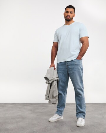 Pure Cotton V Neck T-Shirt Long