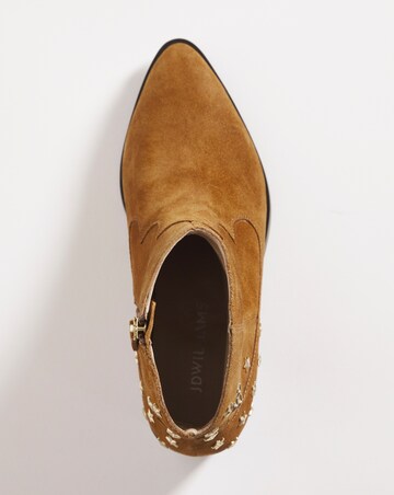 Suede Western Cowboy Star Stud Boot EEE Fit