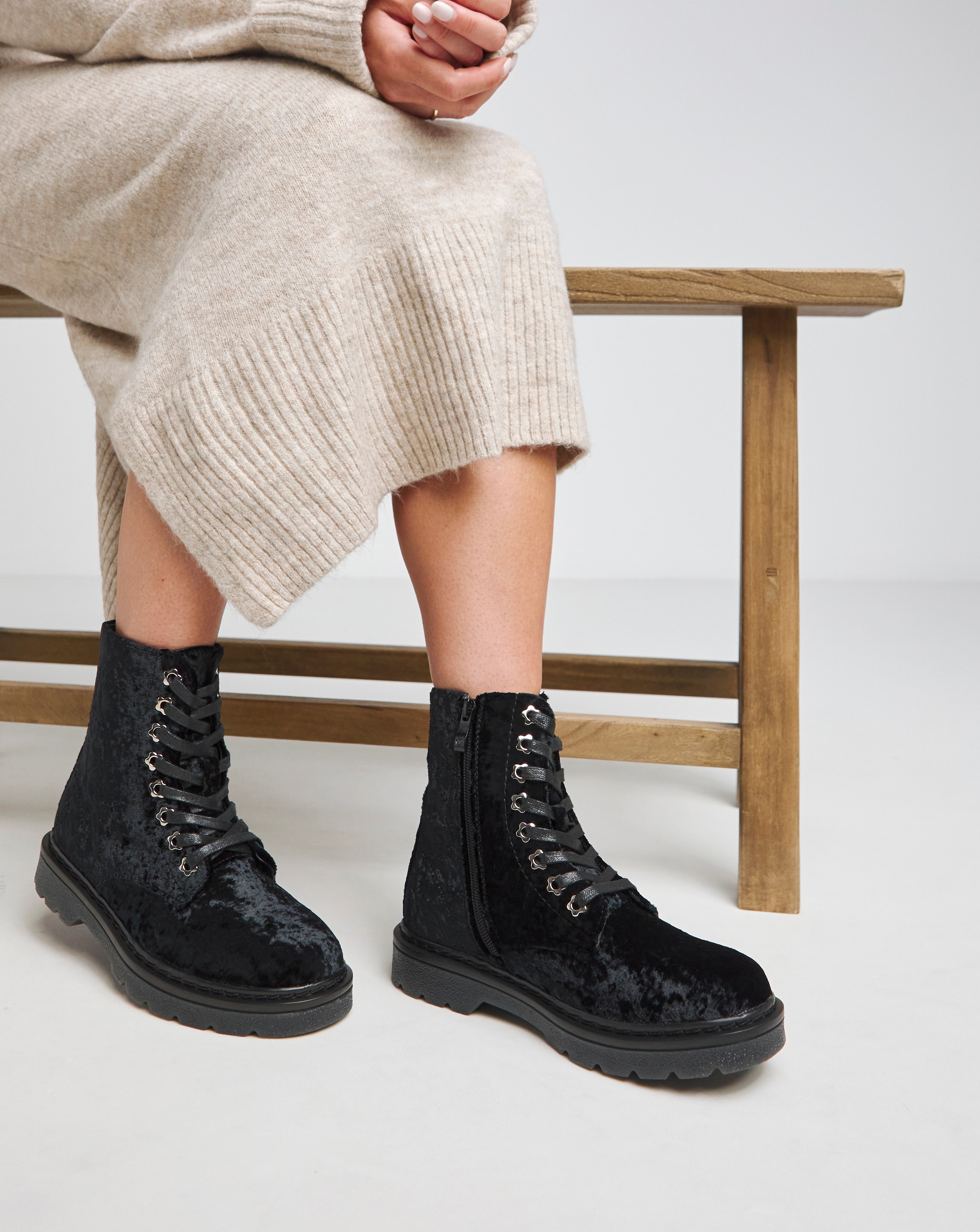 Boot Geet Heavenly Feet Justina Lace Up Chunky Boot - Extra Wide Fit (EEE) | JD ...