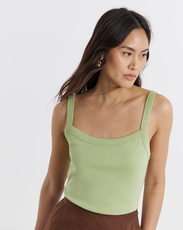 Thick Strap Cotton Cami Top