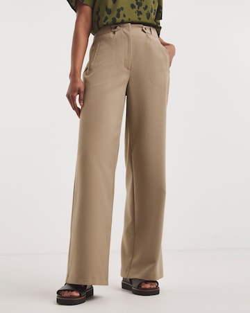 Adjustable Waist Wide Leg Trousers