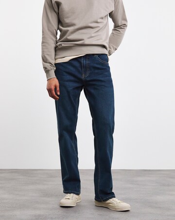 Darkwash Loose Fit Stretch Jeans