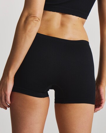 Pretty Secrets (3 Pack) Seamfree Boy Shorts Black