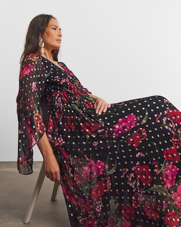 Joanna Hope Lurex Floral Maxi Dress