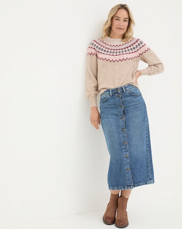 FatFace Wild Fairisle Yoke Jumper