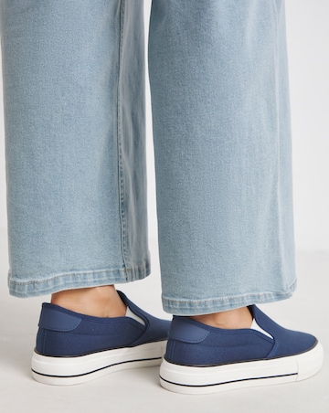 Cali Slip On Canvas Trainer - Extra Wide Fit (EEE)