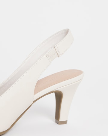 Swan Peep Toe Heeled Slingbacks - Extra Wide Fit (EEE)