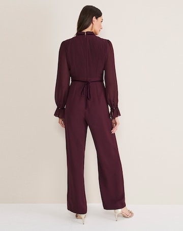 Phase Eight Una Velvet Trim Jumpsuit