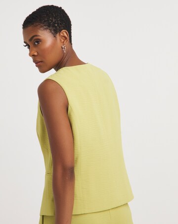 Textured Button Front Waistcoat