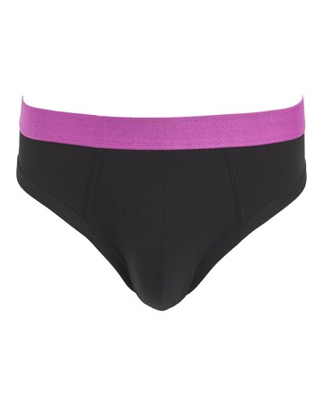 5 Pack Contrast Waistband Briefs