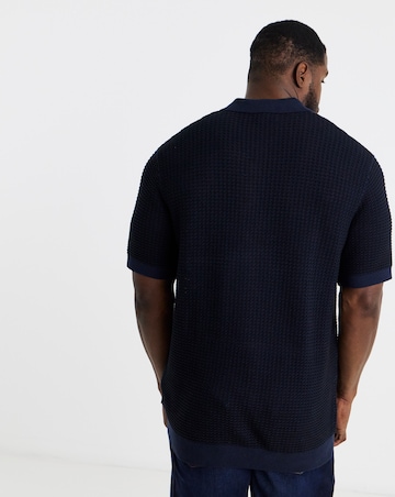 Jack & Jones Premium Kingsley Knitted Polo - Navy