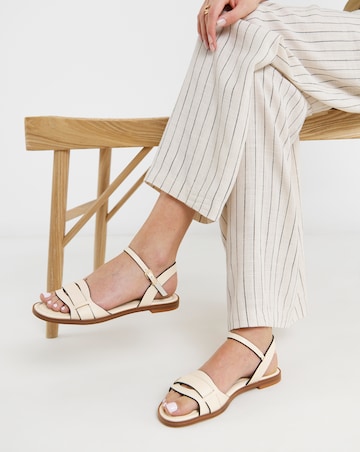 Lucia Woven Two Part Sandals - Wide Fit (E)