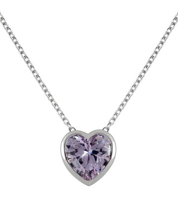 Radley Ladies Sterling Silver Light Amethyst Heart Necklace