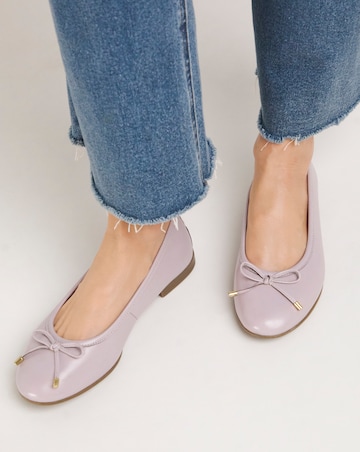 Eliza Basic Leather Ballerina - Extra Wide Fit (EEE)