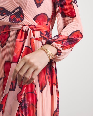 Joanna Hope Pleated Wrap Dress