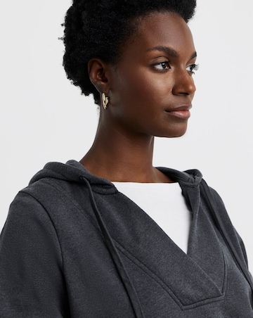 Pull Over Open Neck Hoodie