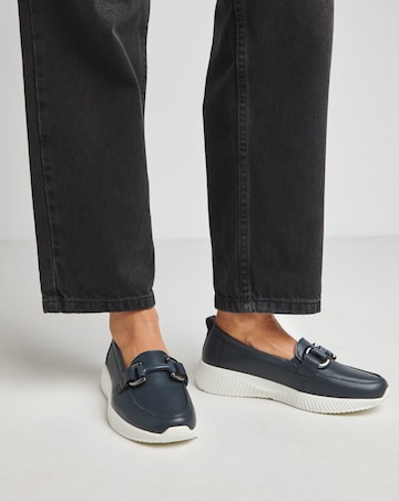 Heavenly Soles Lynn Sporty Loafers With Trim - Extra Wide Fit (EEE)