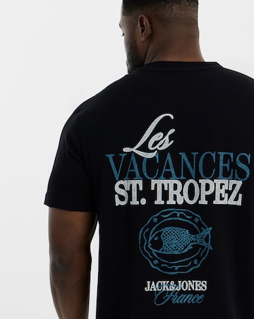 Jack & Jones Cassis Sketch Back Print T-Shirt