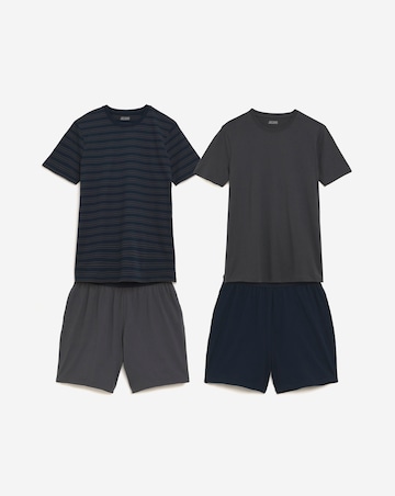 2 Pack Stripe Pyjama Set