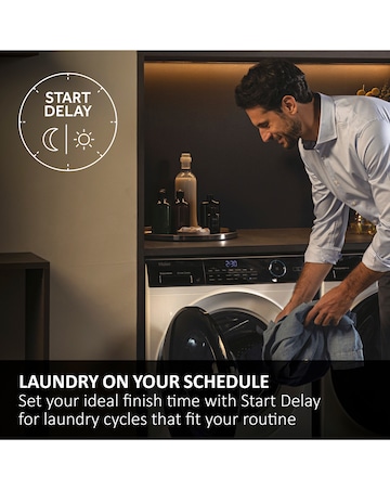 Haier HD90-A2939 9kg Heat Pump Tumble Dryer White + Install