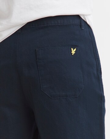 Lyle & Scott Linen Blend Drawstring Short - Navy