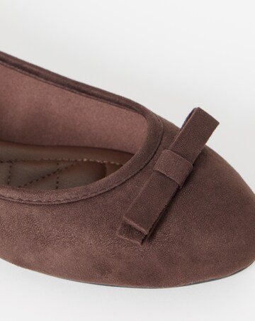 Abundance Classic Bow Ballerina Shoes - Wide Fit (E)