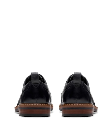 Clarks Aldwin Lace Leather Shoe - Black