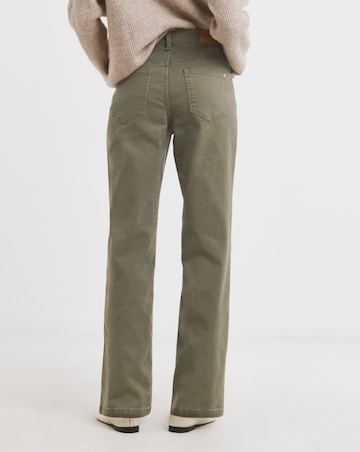 Khaki Straight Leg Jeans