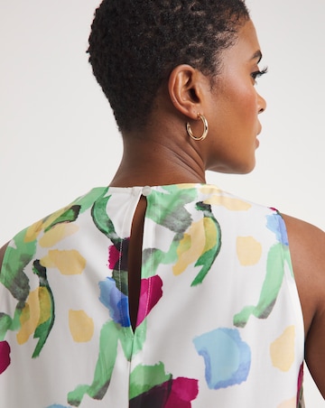 Printed Sleevless Shift Dress