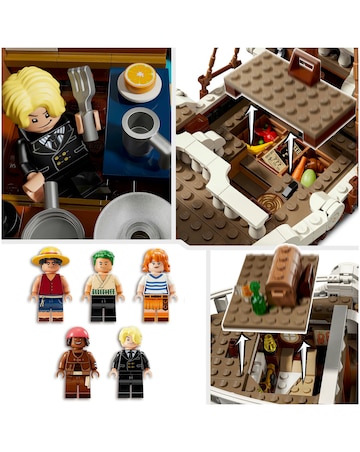 LEGO ONE PIECE The Going Merry Pirate Ship, Boat Set Building Toy 75639
