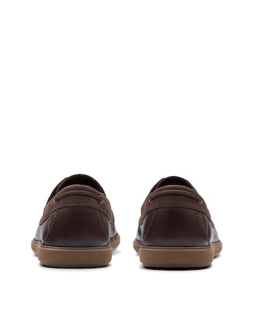 Clarks Bratton Boat Shoe - Dark Brown Leather