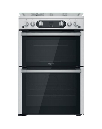 Hotpoint HDM67G0C2CX/UK Gas Double Cooker - Stainless Steel