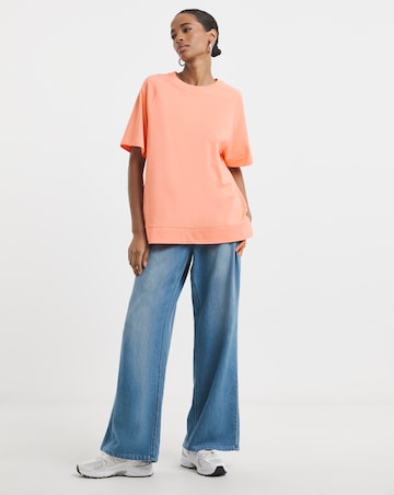 Pure Cotton Crew Neck Raglan T-shirt