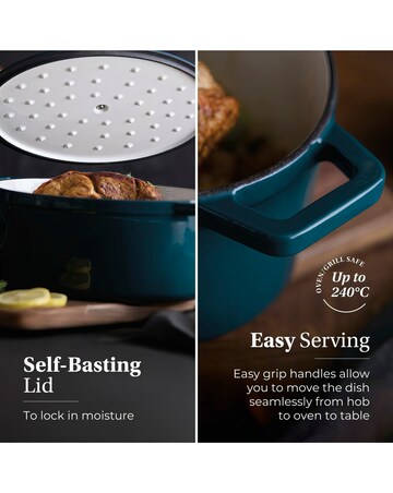 Barbary & Oak Nattura 29cm Oval Casserole Dish Teal