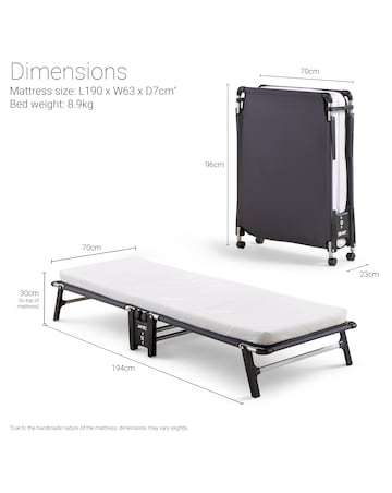 Jay-Be Hideaway Folding Bed with e-Fibre Mattress Single