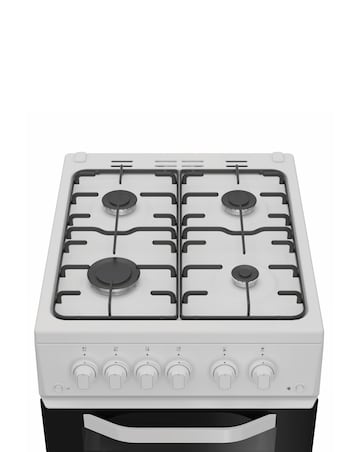 Hotpoint HTG5GCW 50cm Gas Twin Cooker - White + installation