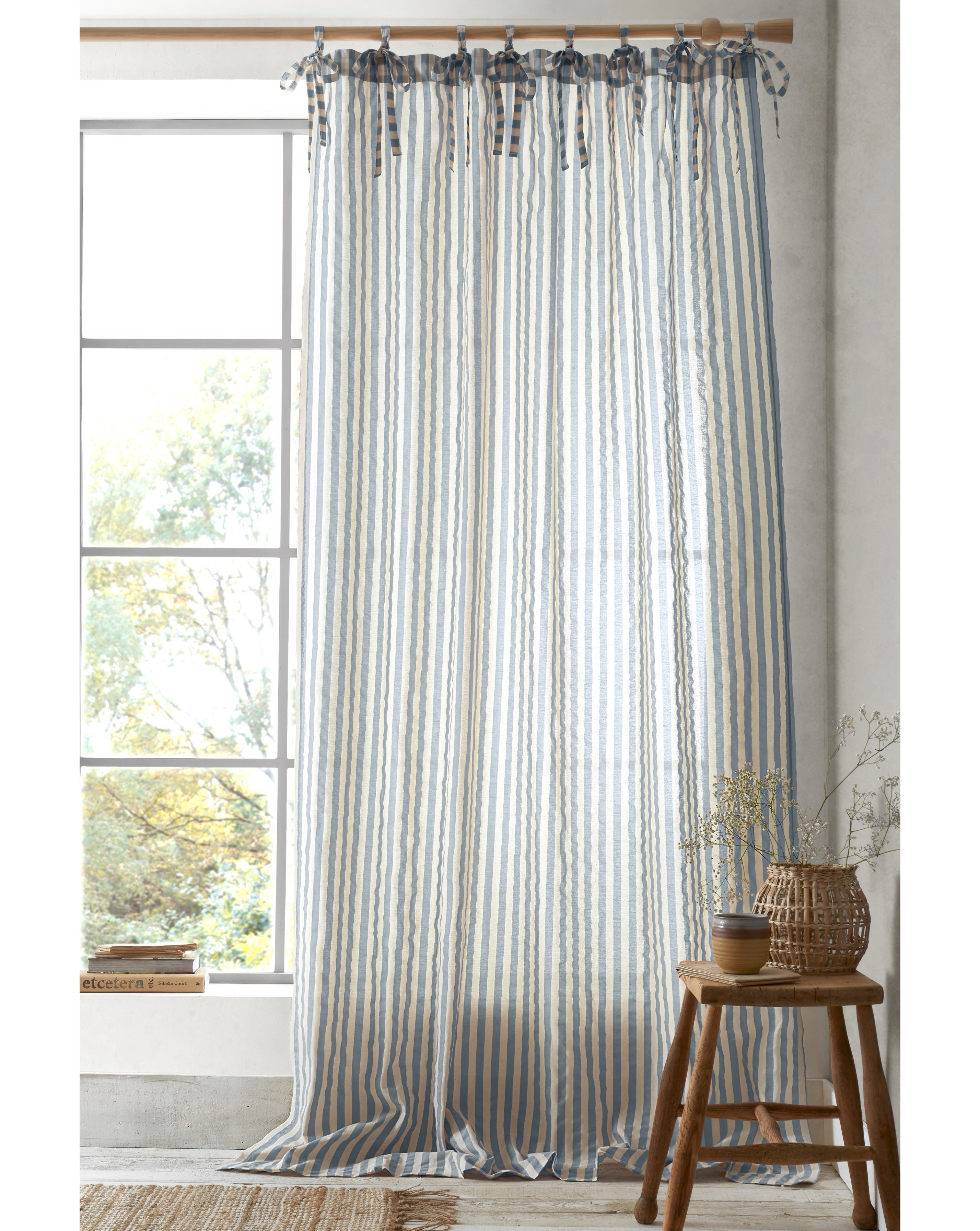 Pineapple Elephant Zanzibar Yarn Dyed Stripe Tie Top Panel | JD