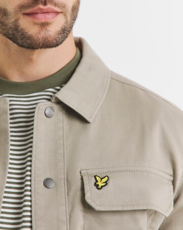 Lyle & Scott Taupe Classic Long Sleeve Cord Shirt